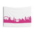 London Skyline Pink Tapestry Wall Art