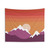 Magenta Mountains Landscape Tapestry