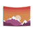 Magenta Mountains Landscape Tapestry