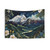 Scenic Landscape Moonlit Mountains Tapestry