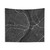 St. Louis, USA Map Tapestry (Black on White)
