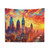 Philadelphia Skyline Sunset Tapestry