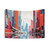Colorful Mirror City View Tapestry