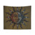 Vintage Celestial Mosaic Sun and Moon Tapestry