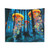 Colorful Electric Jellyfish Tapestry