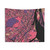Montreal Map Pattern Tapestry in Purple and Pink