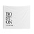 Boston Coordinates & Typography Tapestry Wall Art