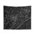 Auburn City Map Minimalist Tapestry
