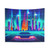 Synthwave Neon City Tapestry Wall Art