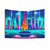Synthwave Neon City Tapestry Wall Art