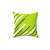 Lime Green Diagonal Pattern Throw Pillow