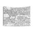 Black and White London Map Tapestry Wall Art