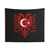 Turkish Albanian Flag Tapestry Wall Hanging