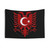 Turkish Albanian Flag Tapestry Wall Hanging