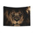 Detailed lion tapestry wall art