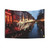 Amsterdam Skyline Tapestry - Watercolor Cityscape Wall Hanging