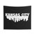 Kansas City Skyline Black Tapestry