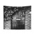 Black and White Photo of a Secret Garden Door in London Tapestry