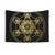Metatron's Cube Gold Mandala Tapestry