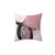 Abstract Pink and Black Decorative Pillow