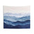Blue Misty Mountains Watercolor Tapestry