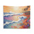 Psychedelic Beach Tapestry with Colorful Waves