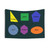 Colorful Geometric Shapes Educational Tapestry