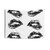 Abstract Black Lips Tapestry Wall Art