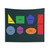 Colorful Geometry Shapes Educational Tapestry