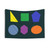 Colorful Geometry Shapes Educational Tapestry