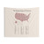 Educational United States Map Tapestry in Pink