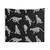 Black and White Leopard Silhouettes Tapestry