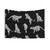 Black and White Leopard Silhouettes Tapestry