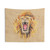 Swirly Lion Tapestry - Abstract Wall Art with Watercolor Illustration