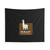 Playful llama illustration tapestry wall hanging