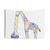 Colorful giraffe smoking tapestry wall art