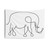Elephant Line Art Tapestry - African Animal Wall Hanging