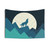 Keep The Wild In You Tapestry - Wolf and Moon Landscape