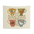 Floral Animal Teacups Tapestry - Cozy Cottagecore Home Decor