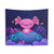 Colorful coral axolotl tapestry