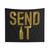 Gold Tapestry with Full Send Meme Design