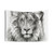 Watercolor Lion Painting Tapestry Wall Art