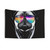 Trippy Pug Dog Wearing Music Equalizer Sunglasses Tapestry