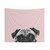 Blush Pink Pug Tapestry | Pastel Pop Art Dog Decor