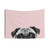 Blush Pink Pug Tapestry | Pastel Pop Art Dog Decor