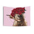 Adorable Highland Cow Tapestry with Floral Crown