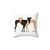 Greyhound Pillow: Brindle Hound Cartoon Cushion