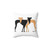 Greyhound Pillow: Brindle Hound Cartoon Cushion