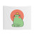 Cute frog in crown tapestry wall decor