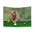 8 Ball Pool Tapestry with Playful Cat